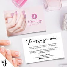 Custom Printed Ebay/Etsy Thank You Cards | Nail Artist Beauty Therapist 01