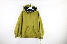 Vintage 90s Streetwear Mens Large Baggy Ripstop Nylon Hooded Anorak Jacket Green