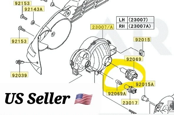 🌟4 Ultra H/L LED Headlight Bulbs for Kawasaki Mule 610 4x4 2005-2016 ⬆️Visibili - Image 2 of 4