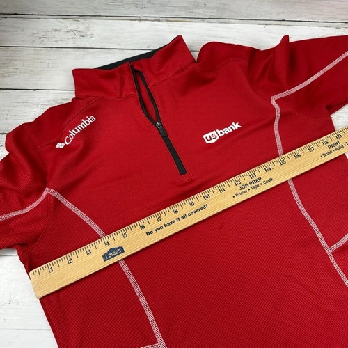 COLUMBIA GOLF Red1/4 zip US Bank Logo Jacket Men’s Large - Picture 10 of 12