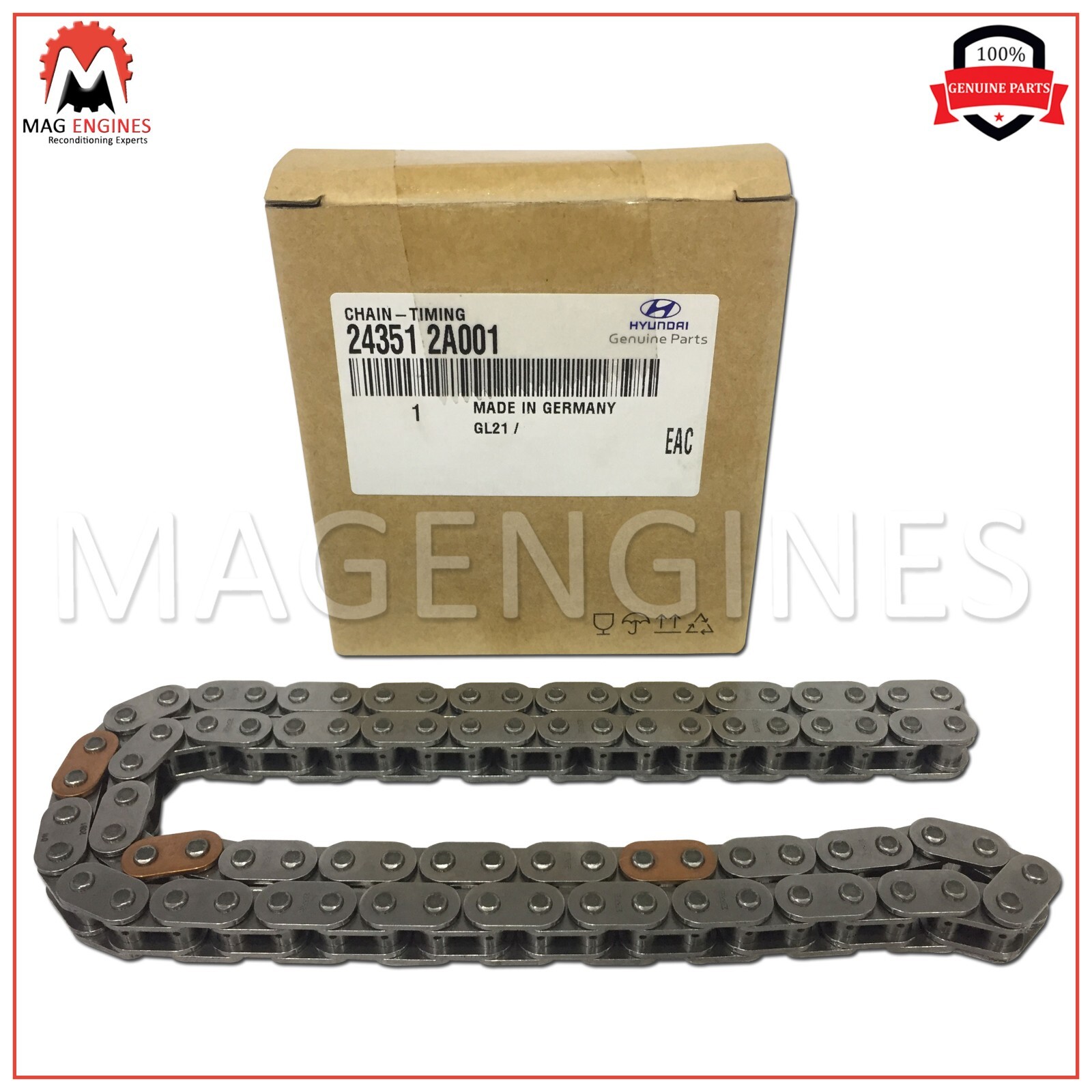 24351-2A001 GENUINE OEM TIMING CHAIN FOR ix35 GETZ TUCSON KIA CARENS ...