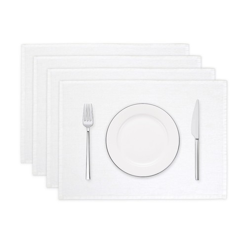 100% Pure Linen Natural Placemats 14 x 18 Inch Eco-Friendly Table Mats Set of 4 - Picture 32 of 37
