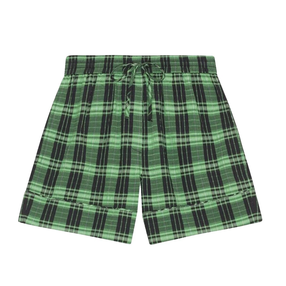 Polyester Checked Shorts for Women