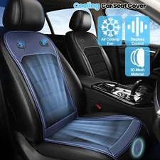 Black Universal Car Summer Cool Air Seat Cushion Fast Blowing Ventilation Seats