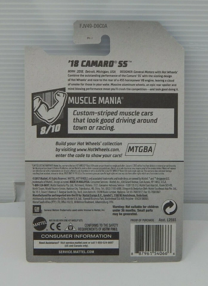 Hot Wheels 50th '18 Camaro SS Sealed Signed By Steve Saleen Orange - Image 2 of 2