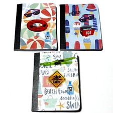 Mini Composition Notebooks Set of 3 Lined Pages Summer Beach Fun