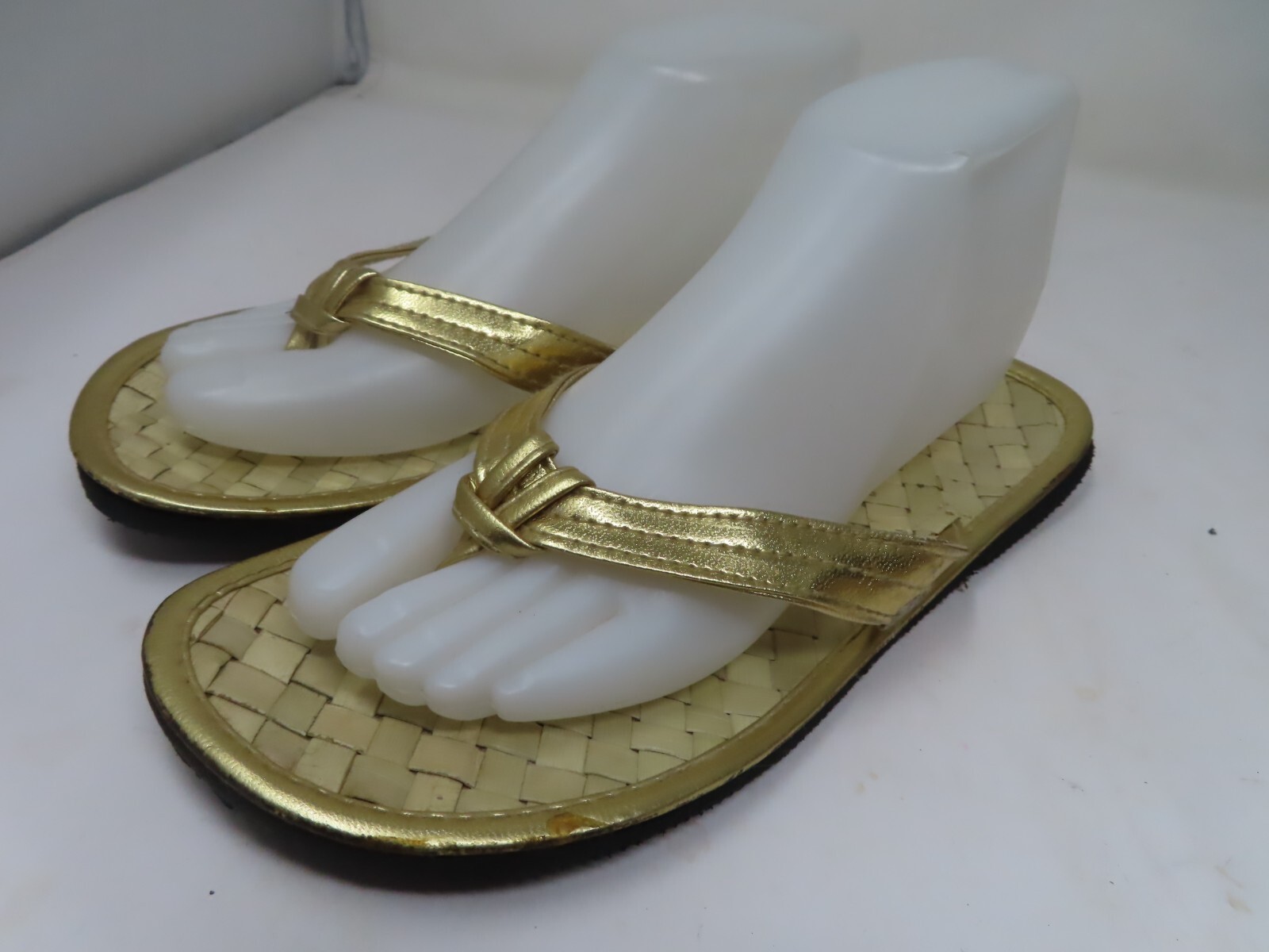 PANTOFOLA D’ORO Sandali donna infradito donna paglia bambù oro ciabatte estive taglia M