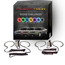 RGB Multi Color Changing LED Halo kit for 2008-2014 Dodge Challenger Headlights