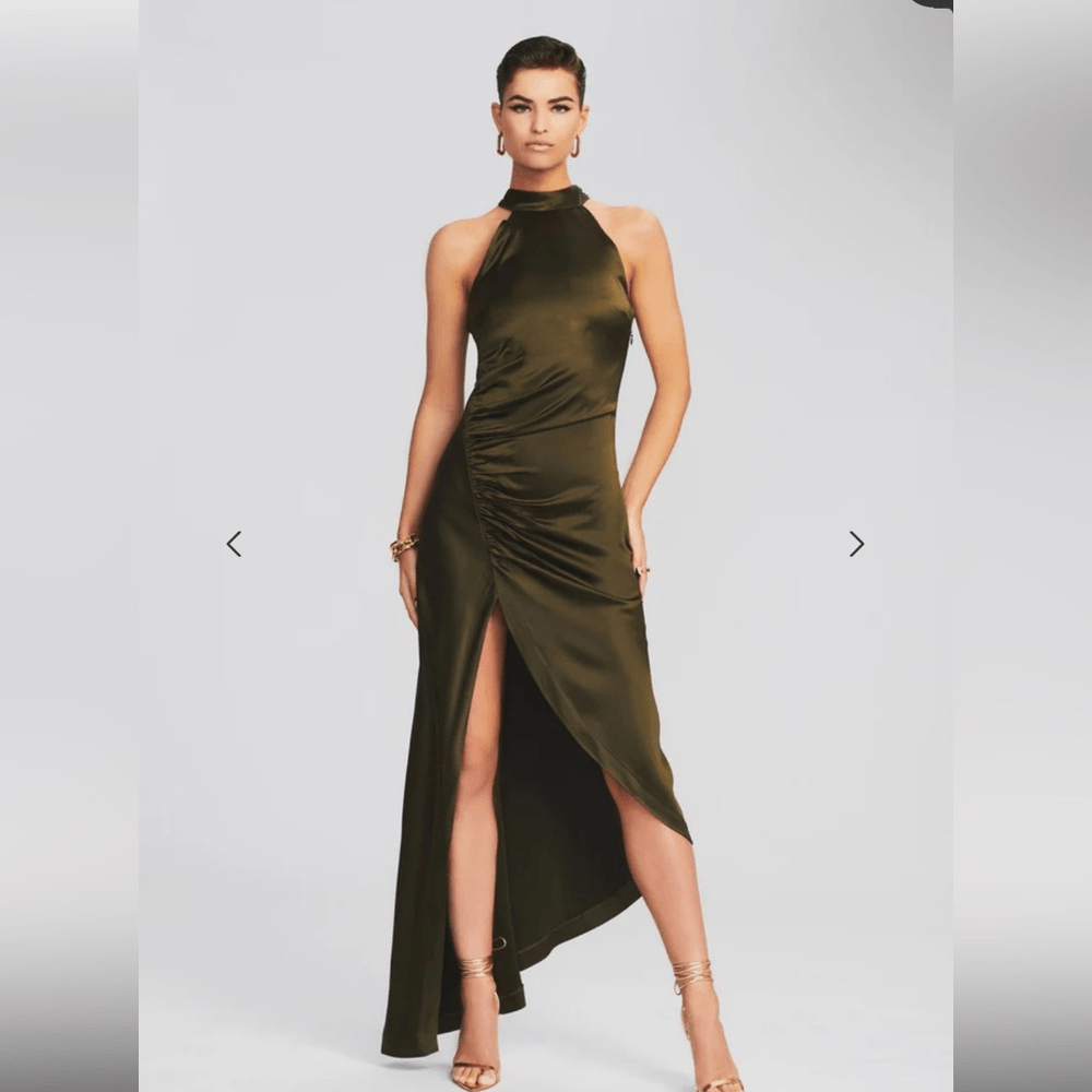 revolve green satin dress Petal and Pup Women's Naira Pleated Maxi Dress main image 0