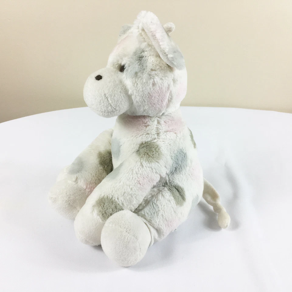 Brinquedo de pelúcia A109 Little Giraffe 2012 branco cinza manchas vaca 12" Lovey - Imagem 2 de 4