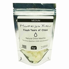 Premium Chios Mastiha Pack 25gr (0.88oz) Medium Tears Gum 100% Natural Mastic