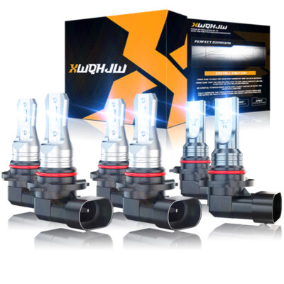 LED Headlights & Fog Light 6x Bulbs for 2003 2004 2005 2006 GMC Sierra 1500 3500