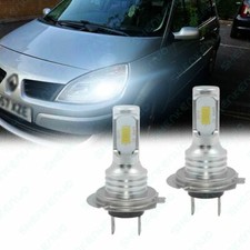 For Renault Scenic 2004-2009 H7 LED Headlight Bulbs Clear White 6000K Lamp Light