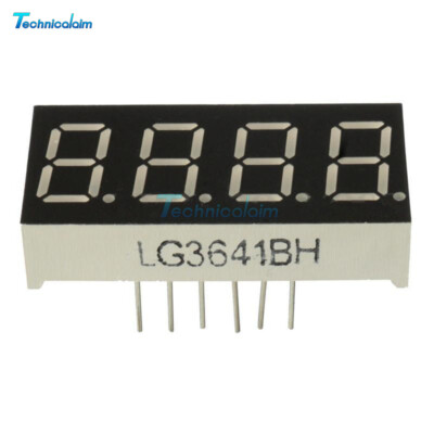 10Stks 0.36inch 7 Segment 4 Digit Common Cathode 0.36'' RED LED digital display