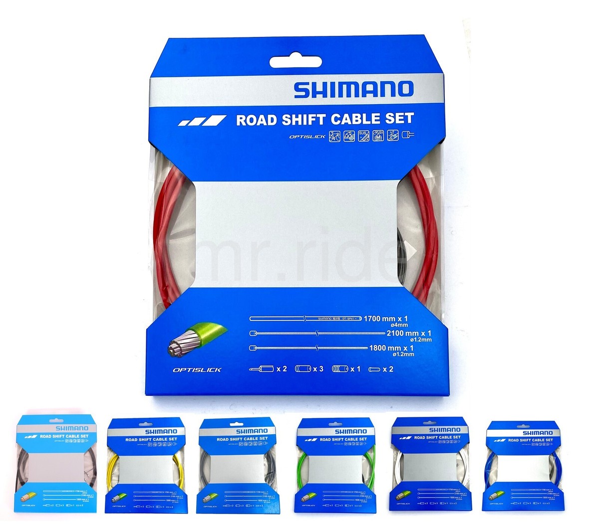 Shimano Optislick Road Bike Shift Cable Set Multi Color for R7000