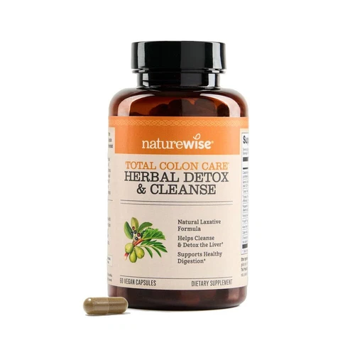 Naturewise Total Colon Care Herbal Cleanse - With Prebiotics Botanicals & Ant...