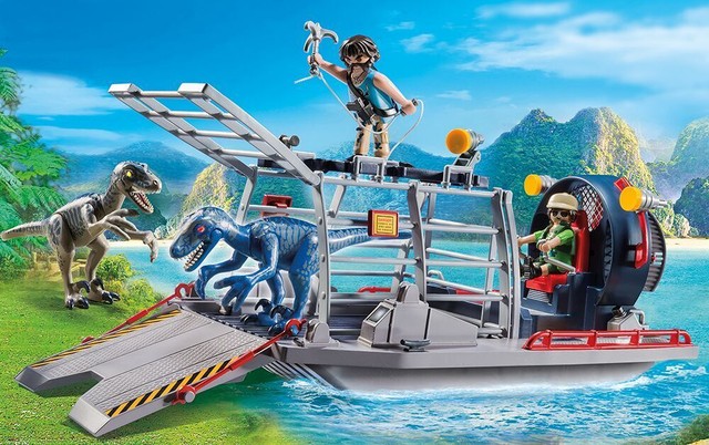 playmobil boat with cage