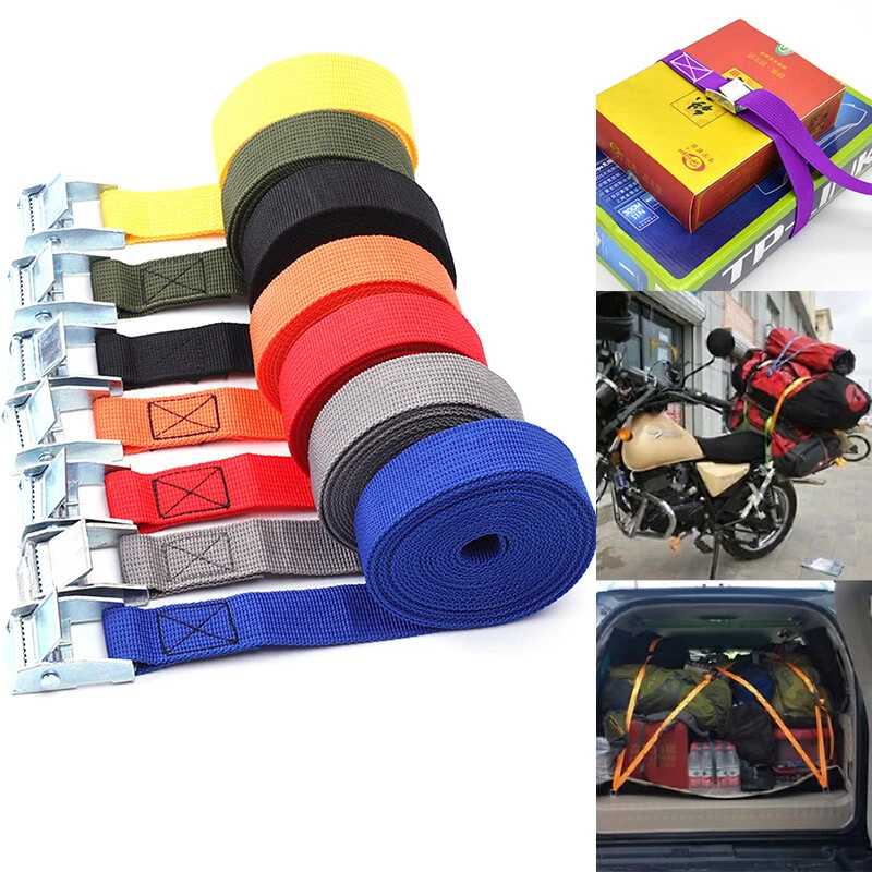 1 2M Adjustable Metal Buckle Luggage Bag Belt Nylon Pack Cam Tie