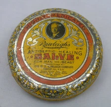 Vintage Tin Can Rawleigh's Antiseptic Healing Salve - Empty Can