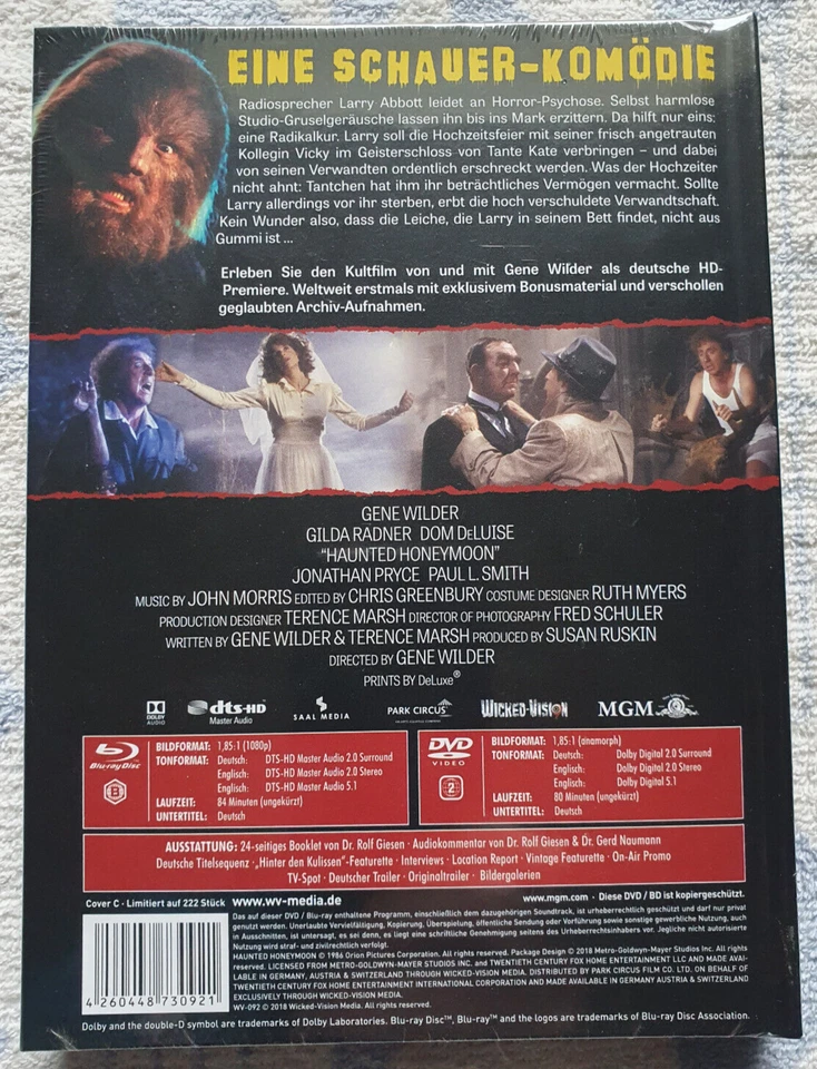 Hochzeitsnacht im Geisterschloss 2-Disc Limitiertes Mediabook (BLU-RAY/DVD)NEU - Bild 2 von 2