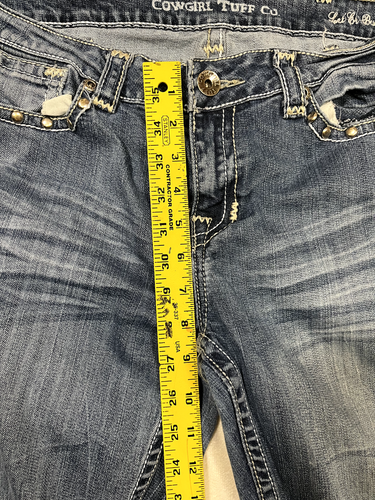 Cowgirl Tuff Jeans Women Size 14 Let Er Buck Denim No Pockets. - Picture 8 of 11
