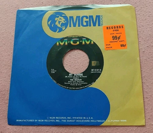 The Beatles Tony Sheridan 45 My Bonnie / The Saints MGM K18213 vg
