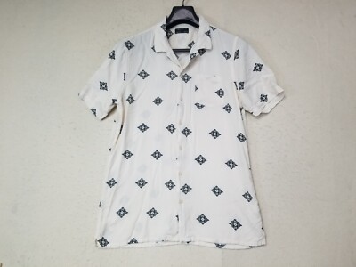 Piazza Italia Soft Fit Short Beige Short Sleeve Casual Shirt Mens