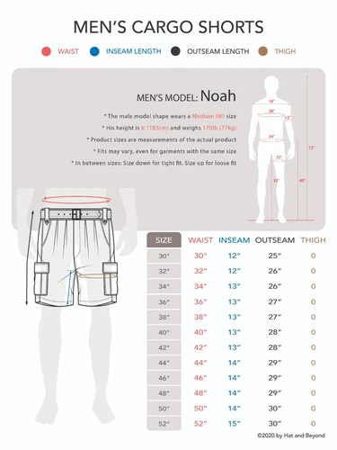 Mens Twill Cargo Shorts with Belt Loose Fit Multi Pocket Utility Wear Size 30-52