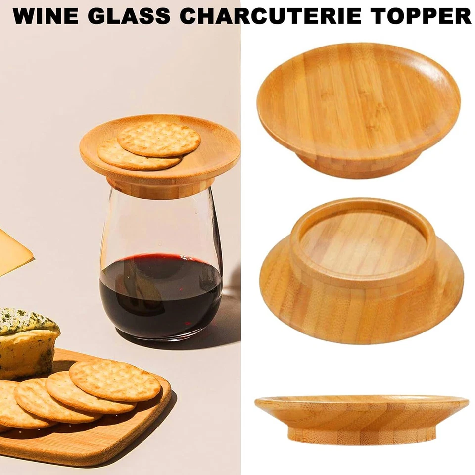 2-10Pcs Wine Glass Charcuterie Topper,Bamboo Wine Glass Charcuterie Board Topper - Image 2 of 4