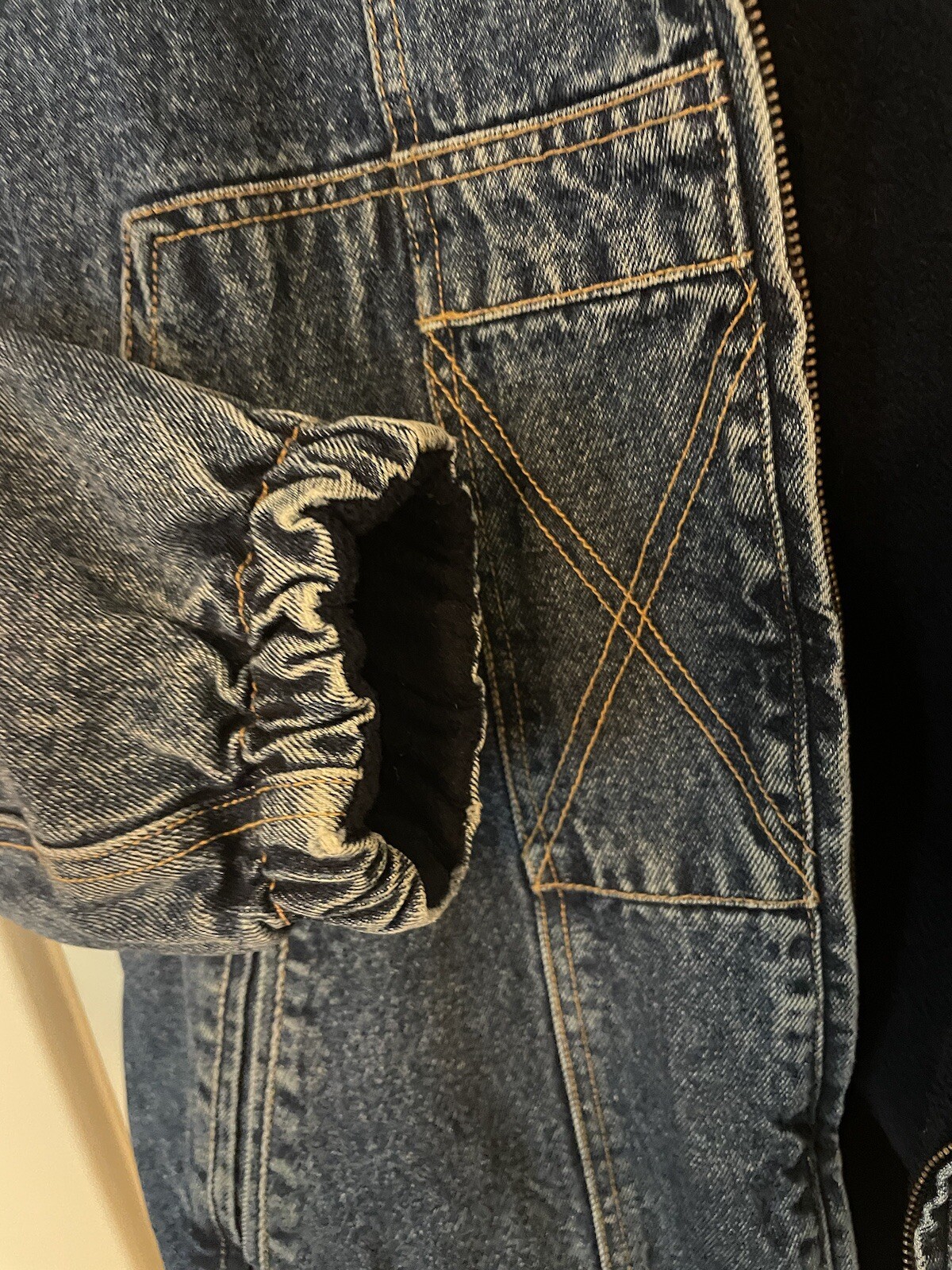 Vtg Basic Editions insulated reversible jean/flee… - image 6