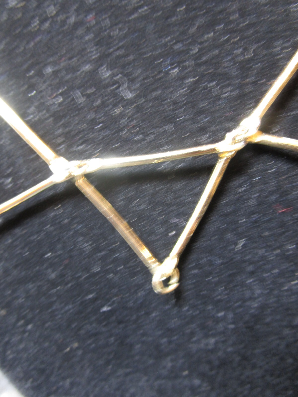 Simple Elegant Triangle Collar Necklace gold tone… - image 4