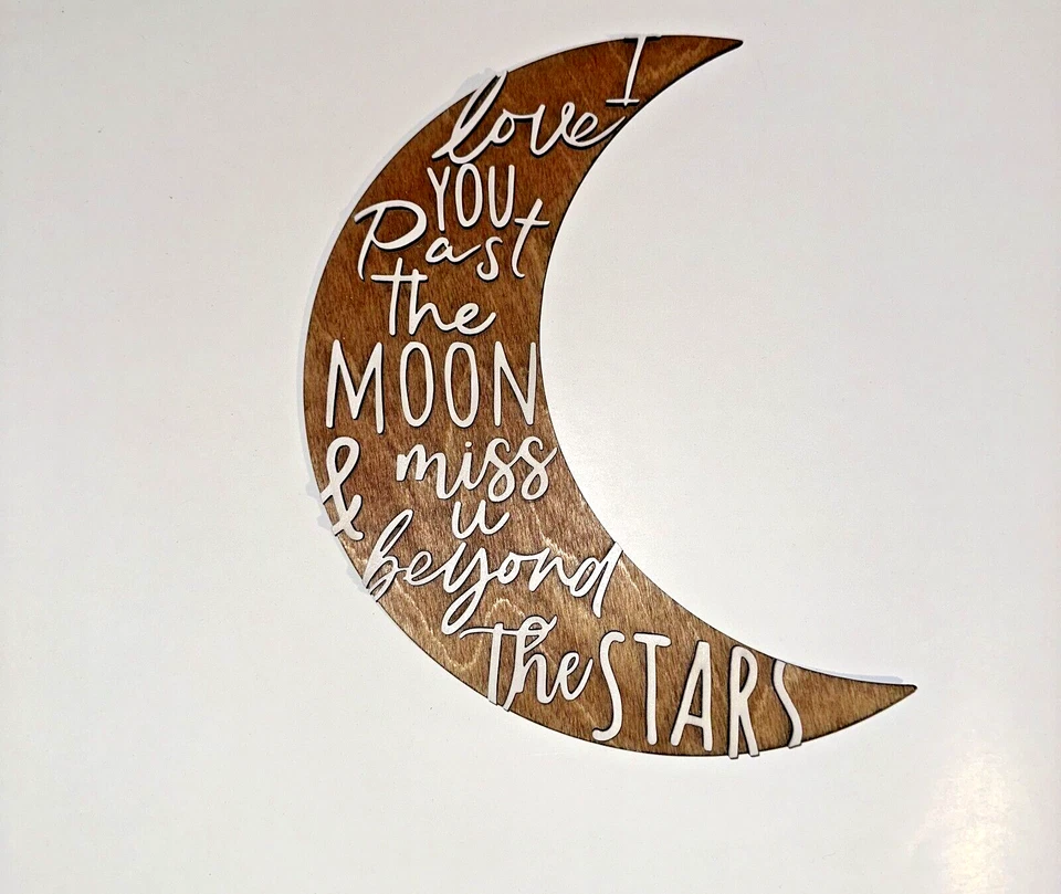 Signo I Love You Past the Moon and Miss You Beyond the Stars - Imagem 2 de 3