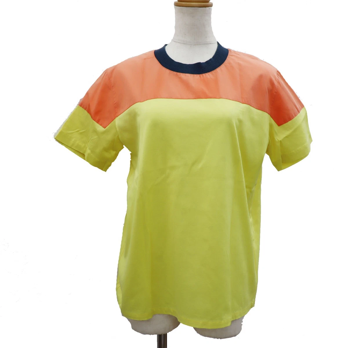 Christian Dior Sports Used Tops Yellow Orange Size L Authentic #AG83 S