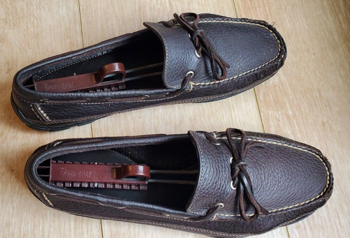 Zapatos mocasín de conducción LL Bean para hombre talla 9,5 D marrón oscuro sin cordones 271749 - Imagen 7 de 7