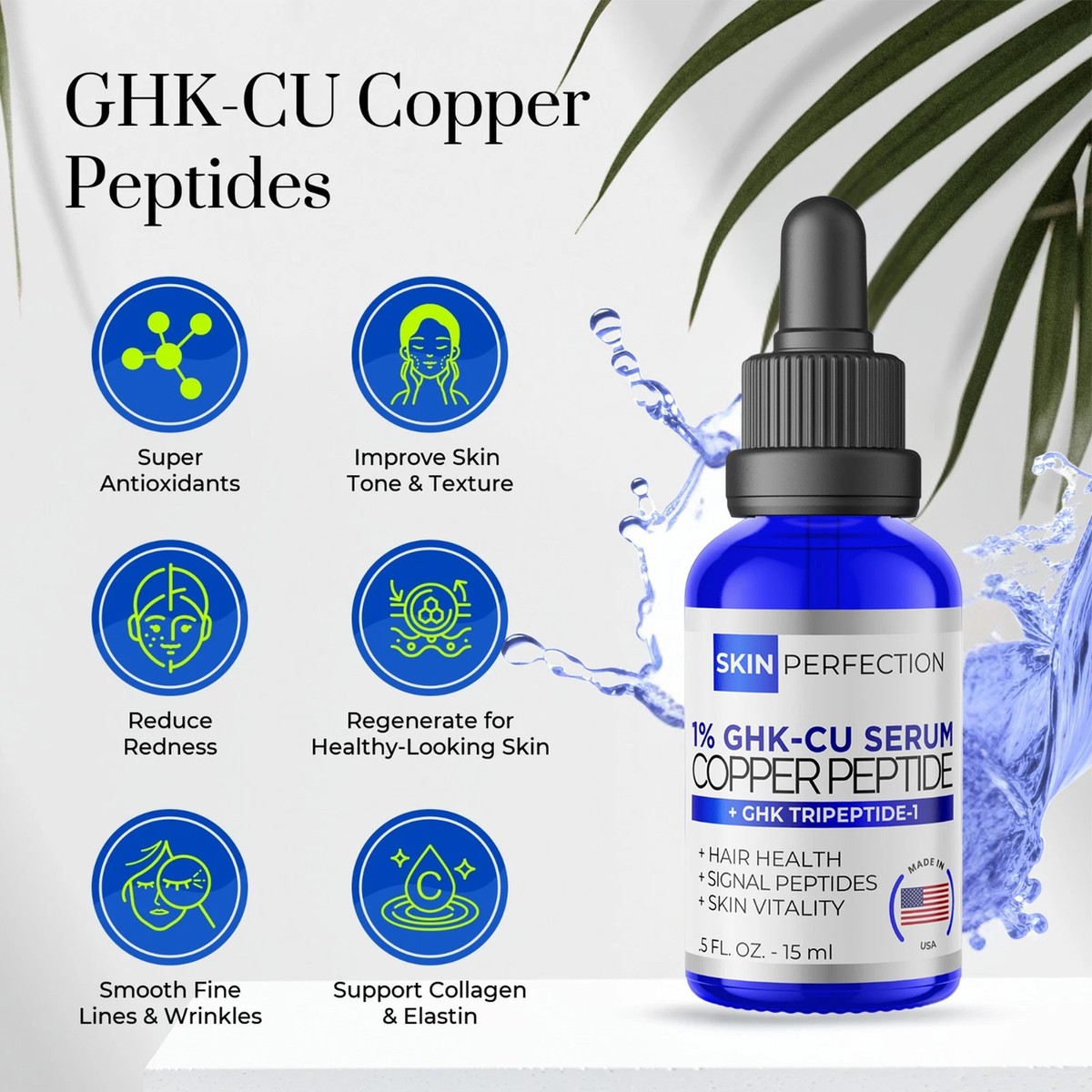 super ghk-cu serum Best Anti-Aging for Firmer Face: 3% GHK VIP Luxury Serum Cosmetics with Copper Peptides - Organic Skin Care Products to Look Younger | Shop Skin Biology Skin Care Company Cu peptide serum with 1% copper peptide for anti Ghk-Cu Peptide Serum for Face,