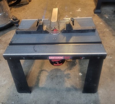 Vintage Craftsman Router Table 25444 and 1.5HP Router 315.175040  171.25444