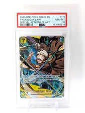 2025 ONE PIECE PRB02-PREMIUM BOOSTER SPECIAL ALT ART 119 TRAFALGAR LAW PSA 10