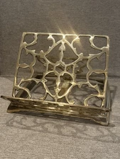 Vintage Brass Adjustable Folding Book Stand