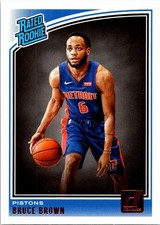 2018-19 Donruss Bruce Brown Rookie #161 Detroit Pistons