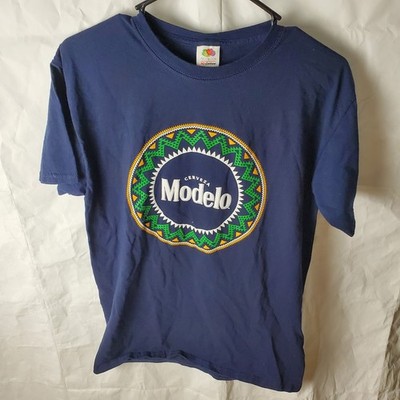 Fruit Of The Loom Shirt Mens M Blue Modelo Cerveza Mexico Beer Logo T-Shirt Tee