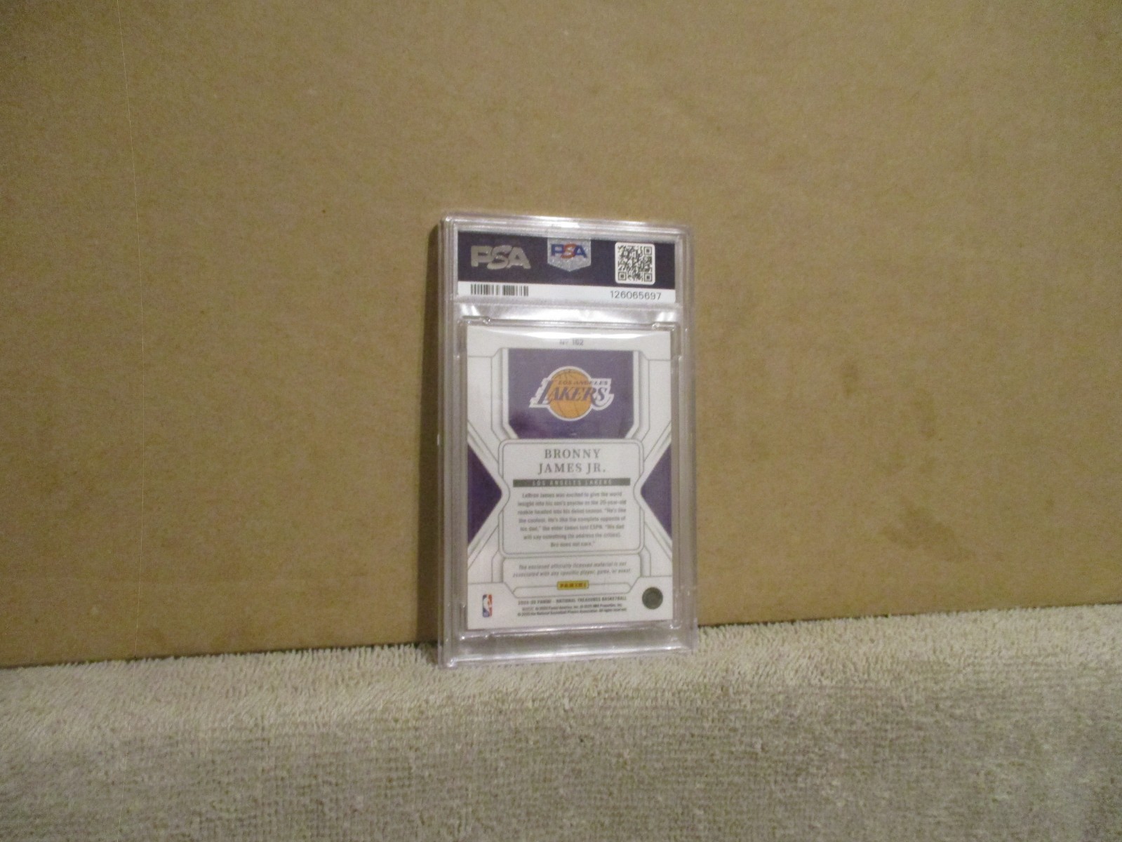 2024-25 NATIONAL TREASURES BRONNY JAMES JR #162 RC JUMBO 3 COLOR PATCH /99 PSA 9 view 11