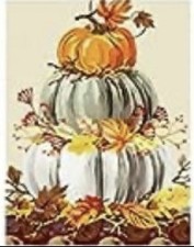 P065 Diamond Painting Kits Stacked Pumpkins Fall