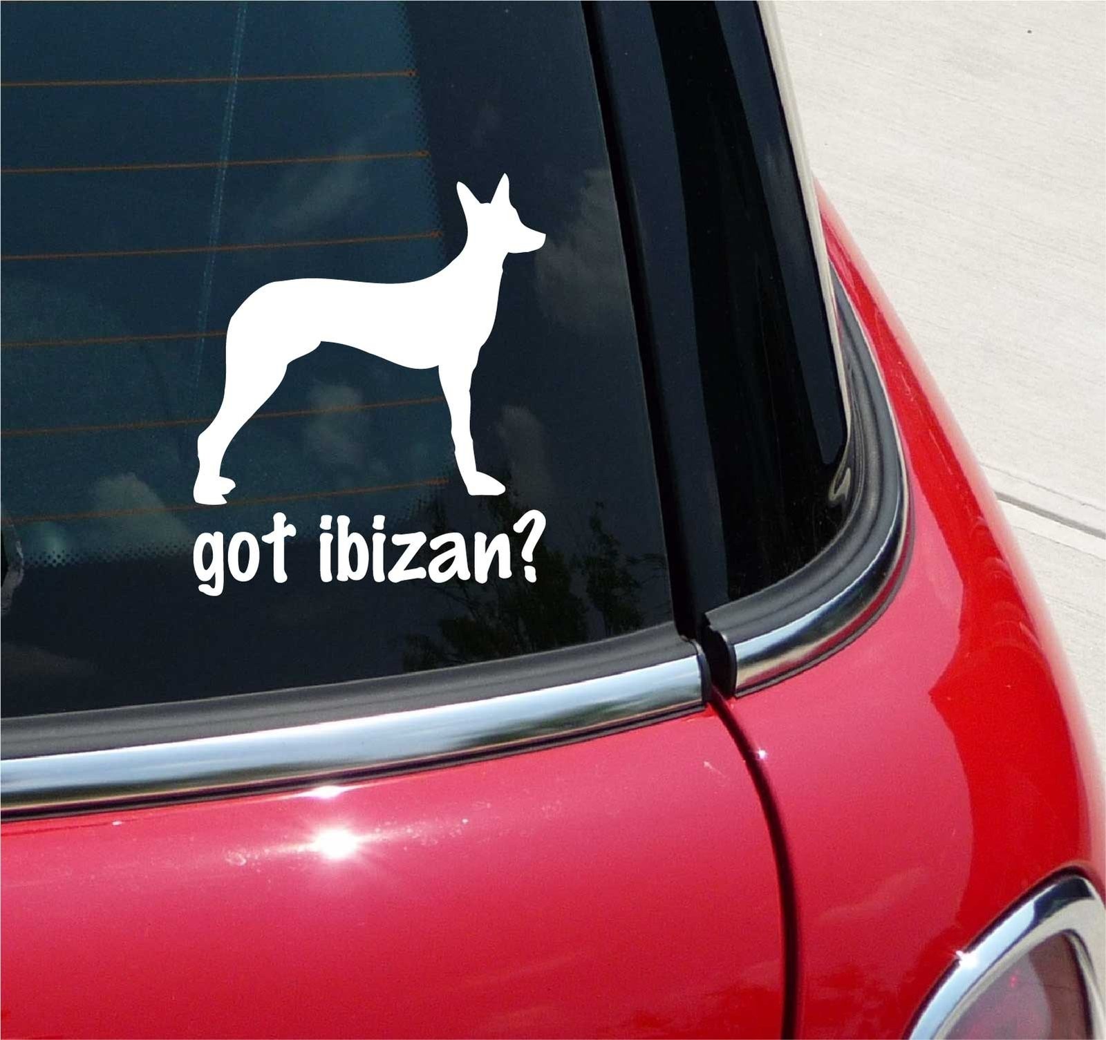 Ibizan Hound dog decal sticker art for car or wall