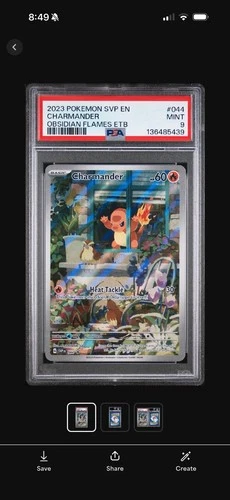 Pokémon Charmander Black Star Promo TCG Card 044 Obsidian Flames PSA 9