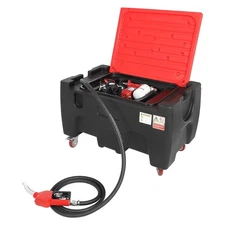 40 Gallon Electric Fuel Pump Portable Gasoline Diesel Fuel Tank + Pump 12V 10GPM