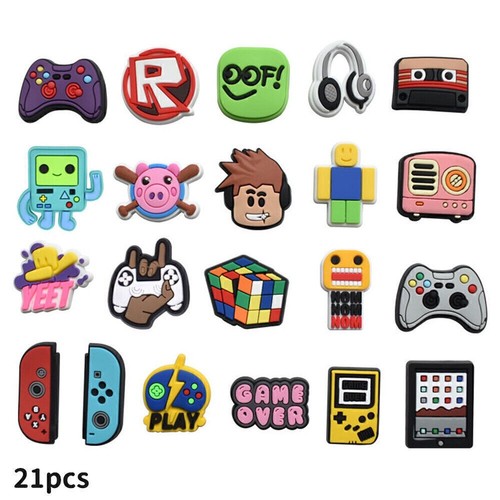 21Pcs/Set Roblox Game Shoes Charms Clogs For Croc Jibbitz Sandals Accessories UK