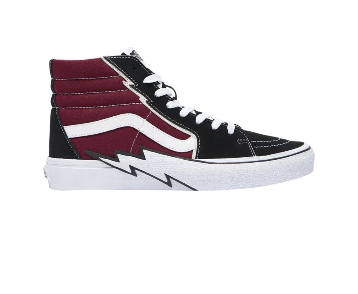 Vans Sk8-Hi Bolt High-Top Sneakers Burgundy Black Suede Mens’s Size 10 Vans Men main image 4