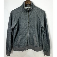 Columbia Sweatshirt Jacket Women Large Gray Full Zip Mock Neck Outdoors Gorpcore