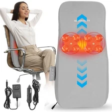 Shiatsu Full Back Massager for  Deep Tissue Heating Chair Massage Pad