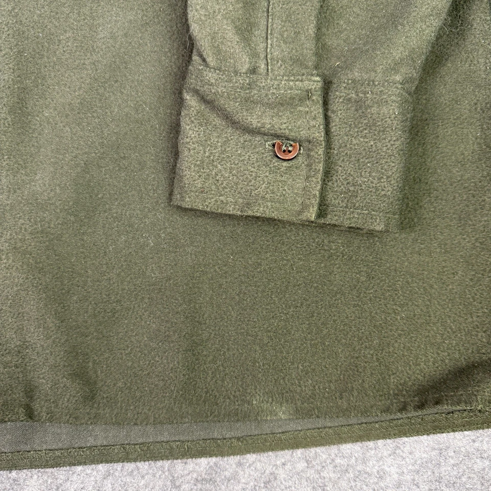 Camisa Barbour De Colección Para Hombres Mediana Verde Moleskin Sobrecamisa Abotonada Hecha en Inglaterra Foto 4 de 4